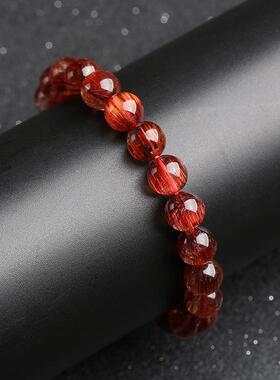 2026诚石 天然老矿猫眼铜发铜发晶顺发丝原矿无忧化水晶手串厂家