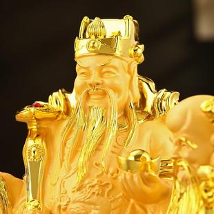 2026三星聚财聚宝盆财神爷摆件财神家用供奉神像客厅店铺乔迁开