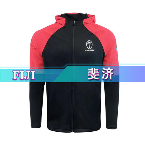 FIJI Jacket rugby jersey 2024 新西兰橄榄球服长袖夹克带帽外套