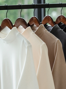 双面德绒打底衫男秋冬保暖加绒男款青少年磨毛内搭男士长袖T恤女