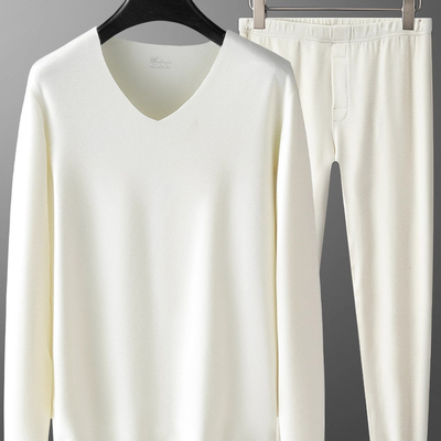 羽毛蛋白保暖内衣男士套装