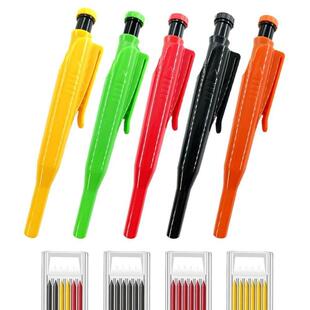 Solid Carpenter Pencil with Refill Lead and Builtin Sharpen