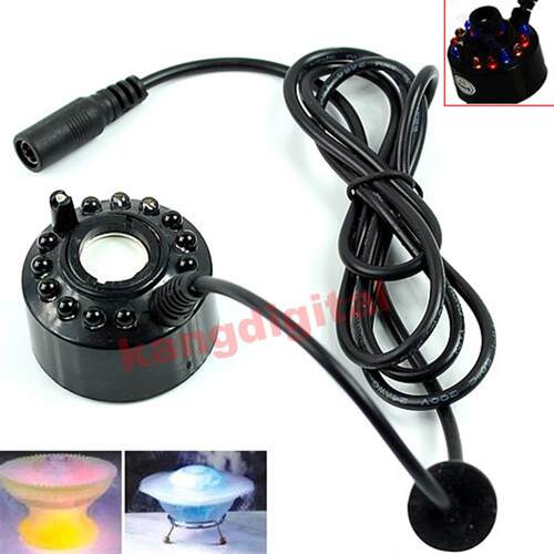 New mist maker 12 led ultrasonic fogger water fountain