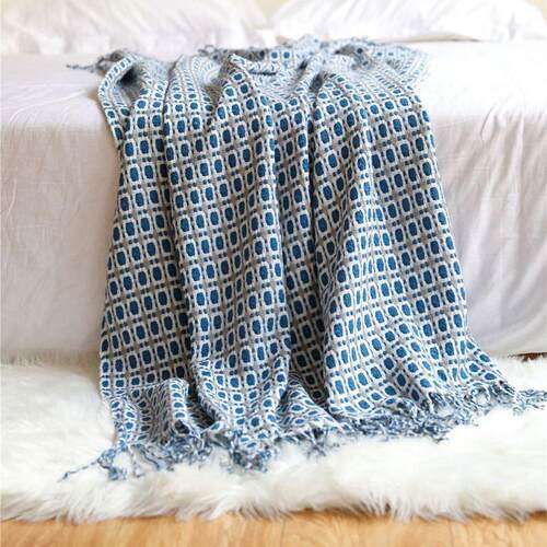 Sofa blanket Knitted blanket Thousand bird check wool blanke
