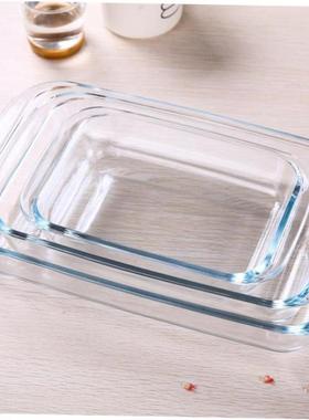 tempered glass dish microwave oven pan risotto dish rectan
