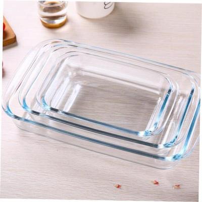 tempered glass dish microwave oven pan risotto dish rectan