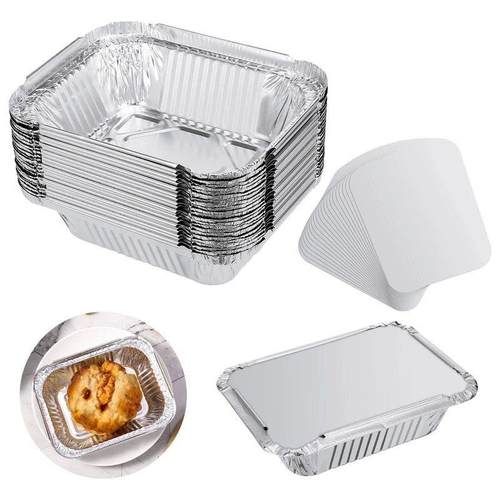 40pcs Aluminum Foil Tray Takeaway Food Packaging Container A