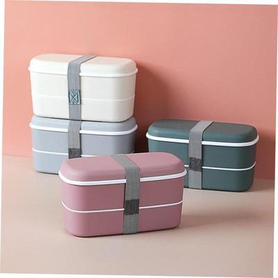 2Layer Lunch Box For Kids Portable Outdoor Plastic Bento Box