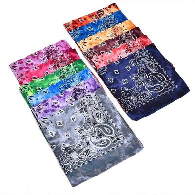Tie Dye Bandana Cotton Paisley Bandanas Headbands Cowboy Han