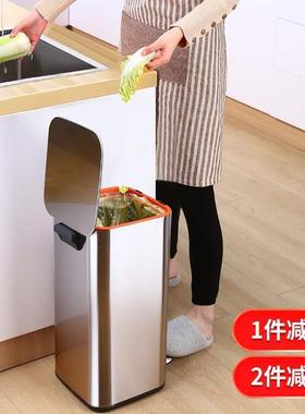 Creative stainless steel trash can pedal kitchen garbage bin