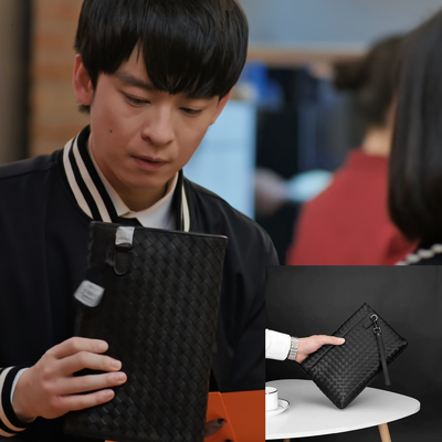 蛮好的人生薛晓舟董子健同款编织风格男包手包大容量手抓包信封包