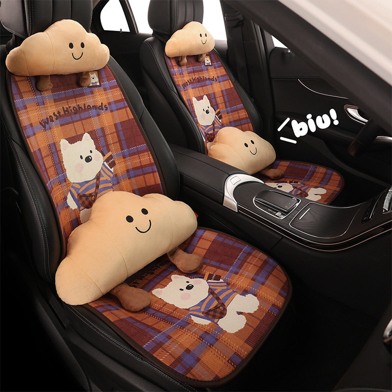西高地卡通可爱女四季汽车坐垫 适用于欧拉好猫欧拉5起亚EV5 K3