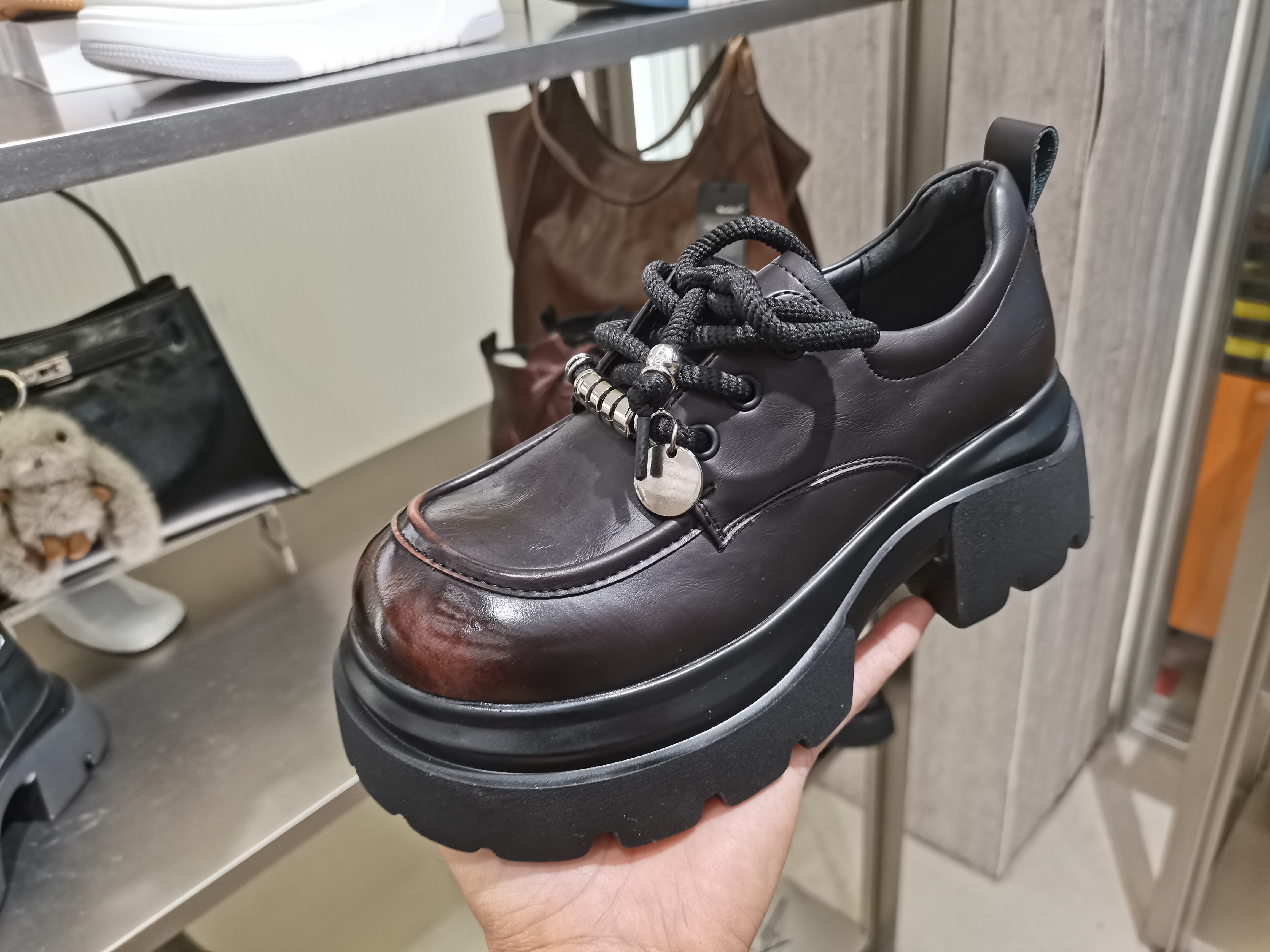 2026春季新款真皮女鞋厚底增高乐福鞋英伦JK小皮鞋圆头百搭休闲鞋