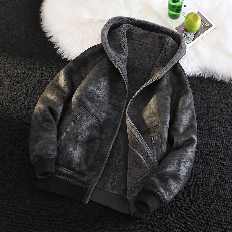 皮毛一体2024新款爆款两面穿羊羔