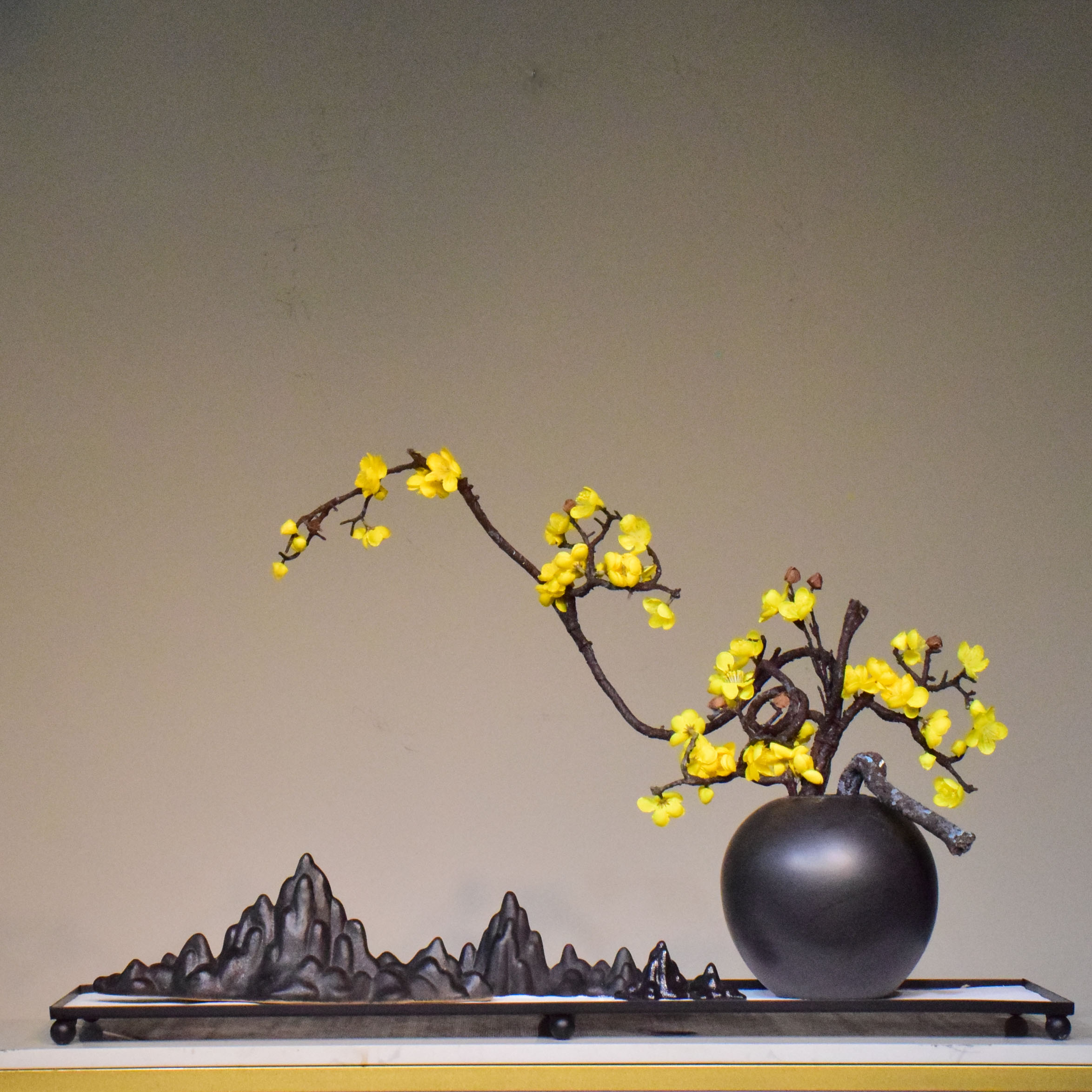新中式陶瓷花瓶创意简约插花迎春花客厅玄关酒店家居装饰禅意摆件