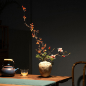 新中式 饰 侘寂风陶瓷花瓶禅意花插客厅玄关摆件宋代美学酒店民宿装