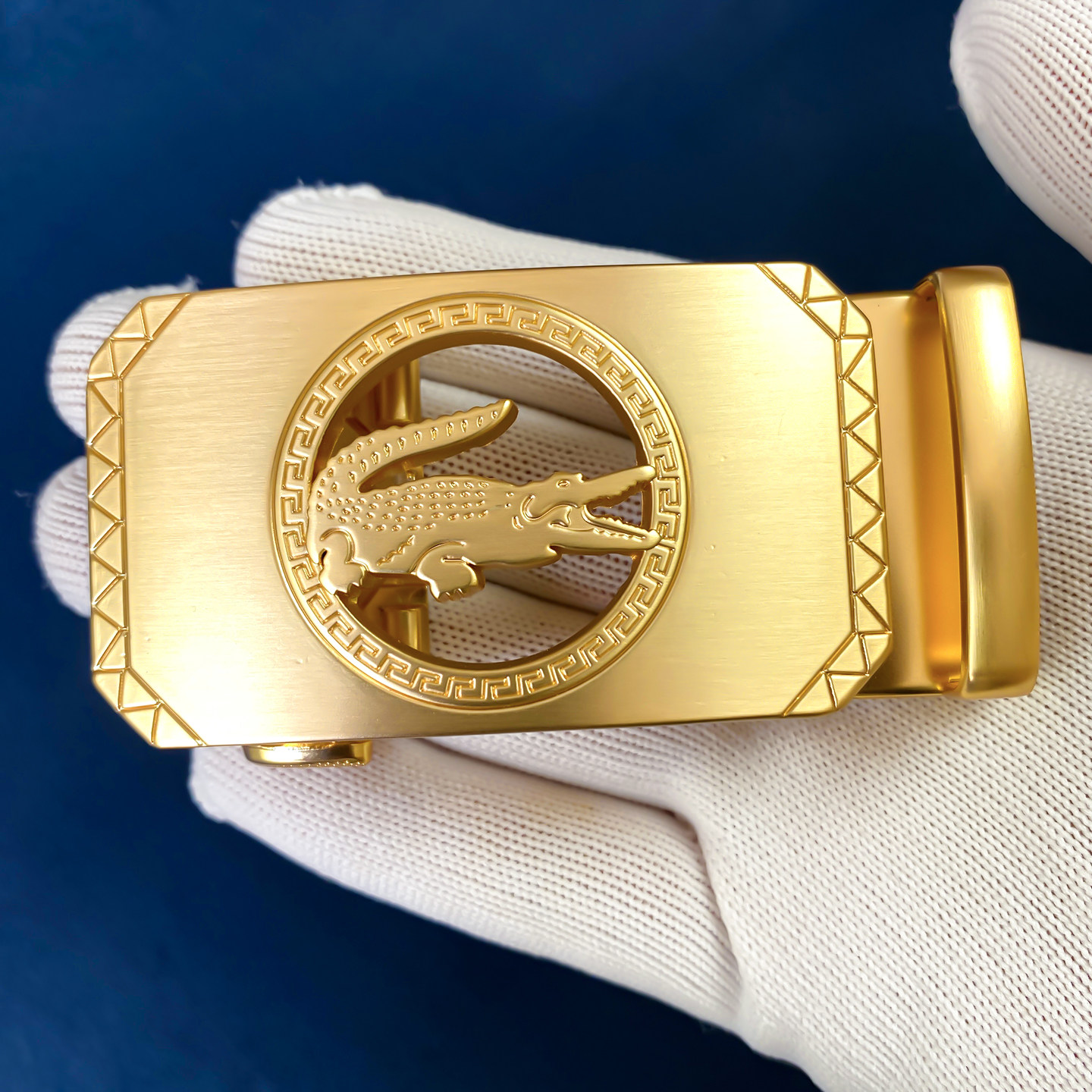 高档男士鳄鱼皮带扣头男自动扣头合金腰带头皮带配件3.5卡槽卡子