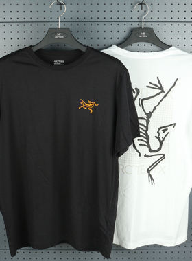 正品Arcteryx始祖鸟Multi Bird Logo Ls字母图案印花男女短袖T恤