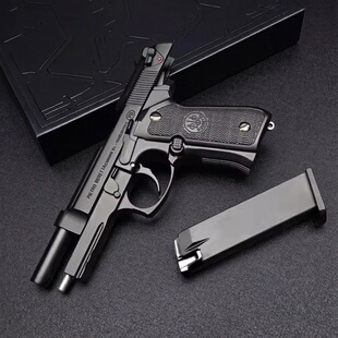 合金军模1：2.05贝雷塔M92A1金属模型枪男孩抛壳玩具手抢不可发射