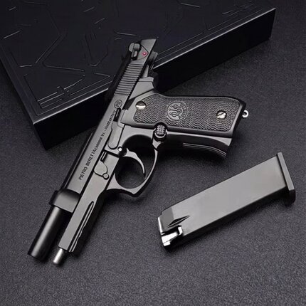 合金军模1：2.05贝雷塔M92A1金属模型枪男孩抛壳玩具手抢不可发射