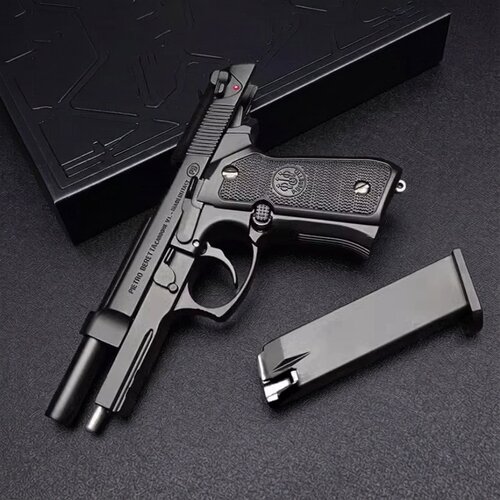 合金军模1：2.05贝雷塔M92A1金属模型枪男孩抛壳玩具手抢不可发射