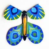 会飞 小蝴蝶皮筋动力蝴蝶纸质花蝴蝶儿童魔术道具新奇书签小礼物