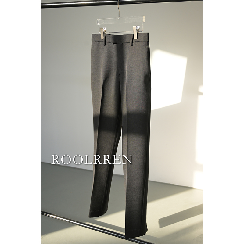 ROOLRREN 23FW 重磅580克精纺纯羊毛立体强骨感百搭直筒休闲西裤