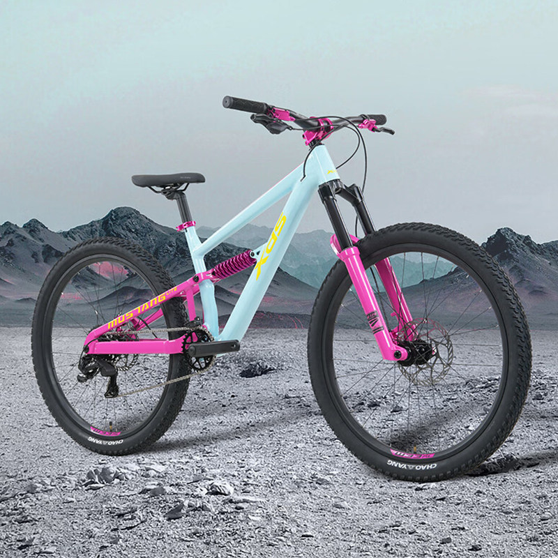 喜德盛青少年山地自行车野马铝合金车架油碟碟刹软尾自行车