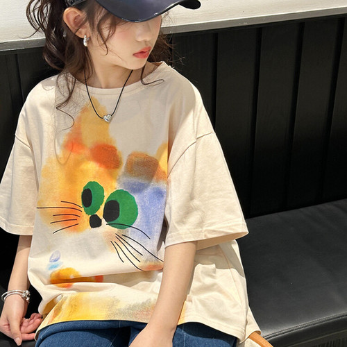 女童短袖T恤夏季新款大童夏款