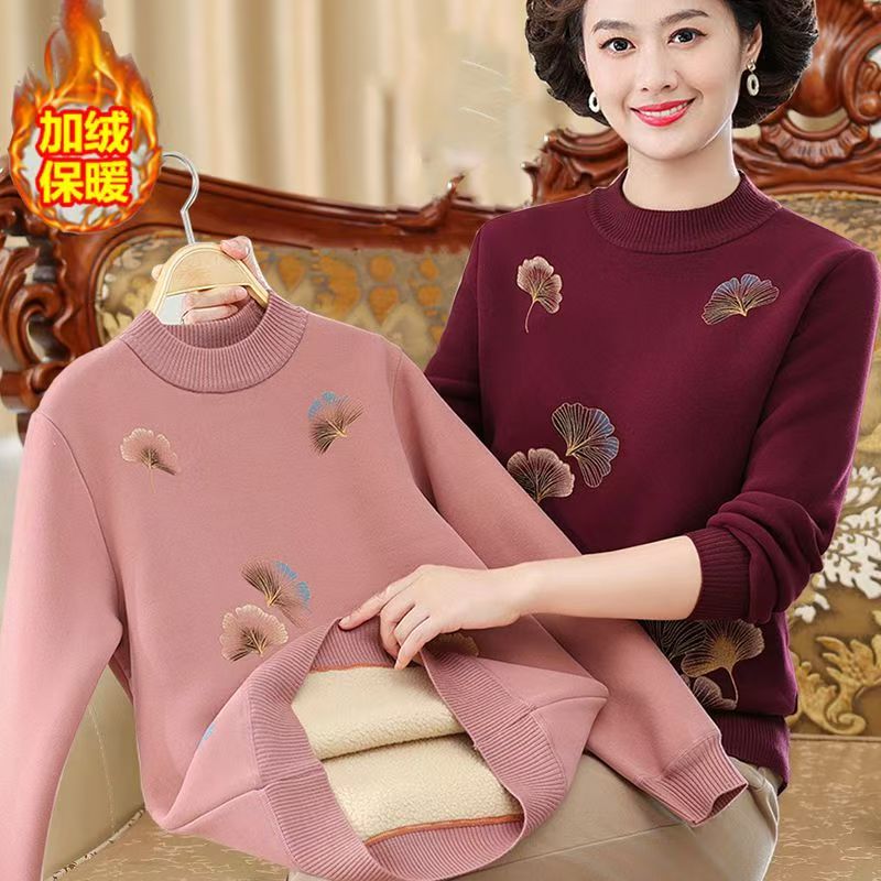 长袖套头丝光毛休闲冬装