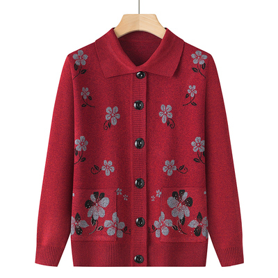 长袖开衫丝光毛休闲冬装