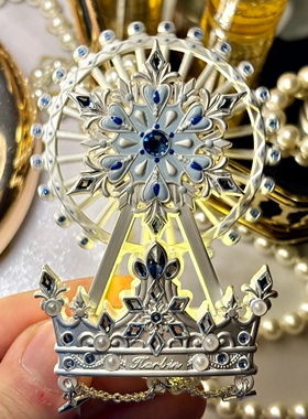 26年新款冰雪王冠裸眼3D超美AR动画冰雪大世界可转带灯冰箱贴