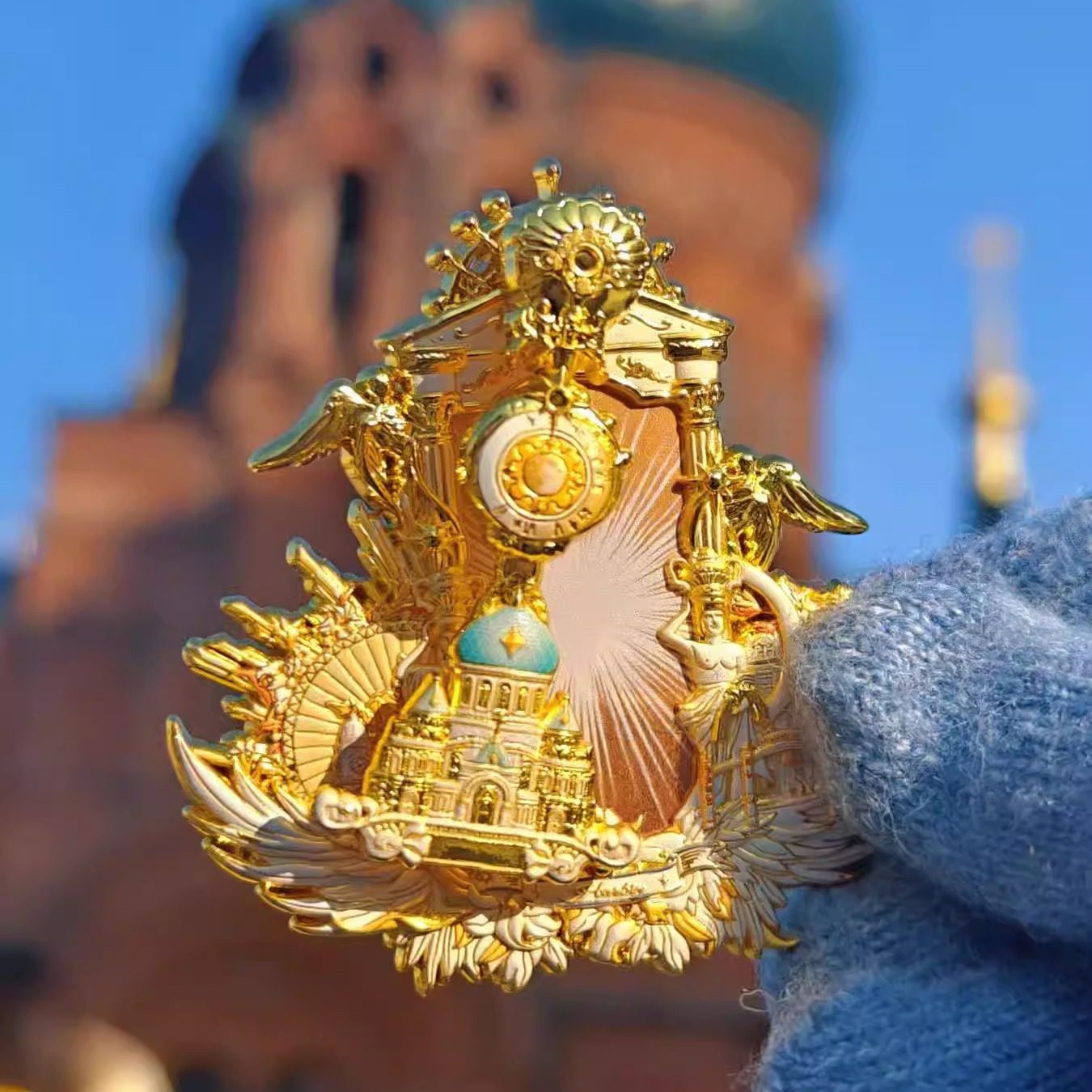 正版26年新品双钟摆索菲亚冰雪大世界摩天轮哈尔滨冰箱贴AR动画