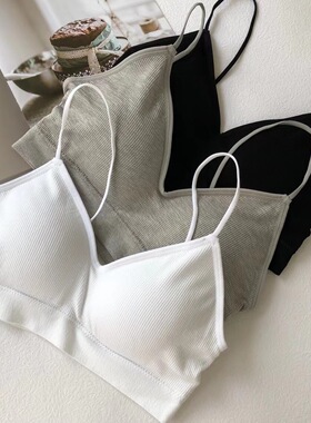 韩版裹胸学生性感美背抹胸内衣文胸无钢圈细带防走光聚拢吊带背心
