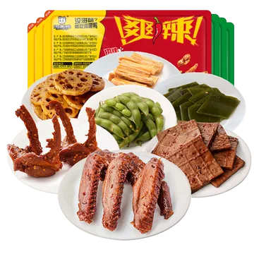 下拉淘金币拍【6盒】周黑鸭锁鲜卤味组合装