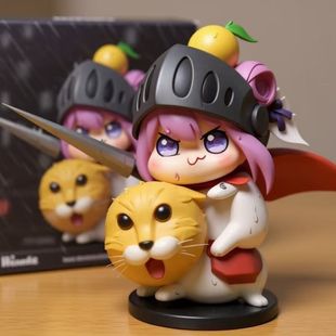 猫猫骑士doro手办桃乐丝玩具可爱耄耋豪猫公仔摆件生日礼物PVC