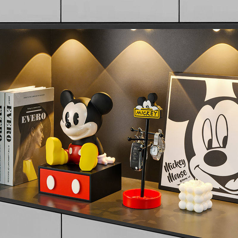 创意可爱米奇钥匙收纳玄关摆件高级感客厅桌面装饰品首饰手表挂架,家居饰品,桌面摆件,淘宝优惠券,粉丝福利购,淘宝优惠卷