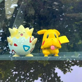 可爱神奇宝贝宠物小精灵皮卡丘小火龙可达鸭手办公仔模型摆件