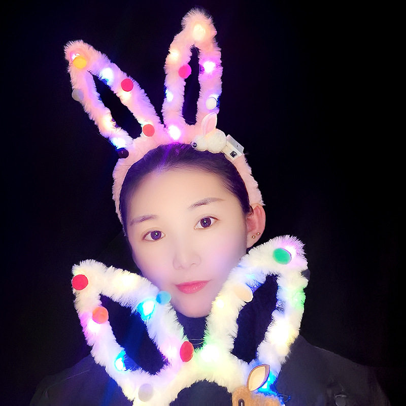加长14毛绒耳朵发箍地摊夜市