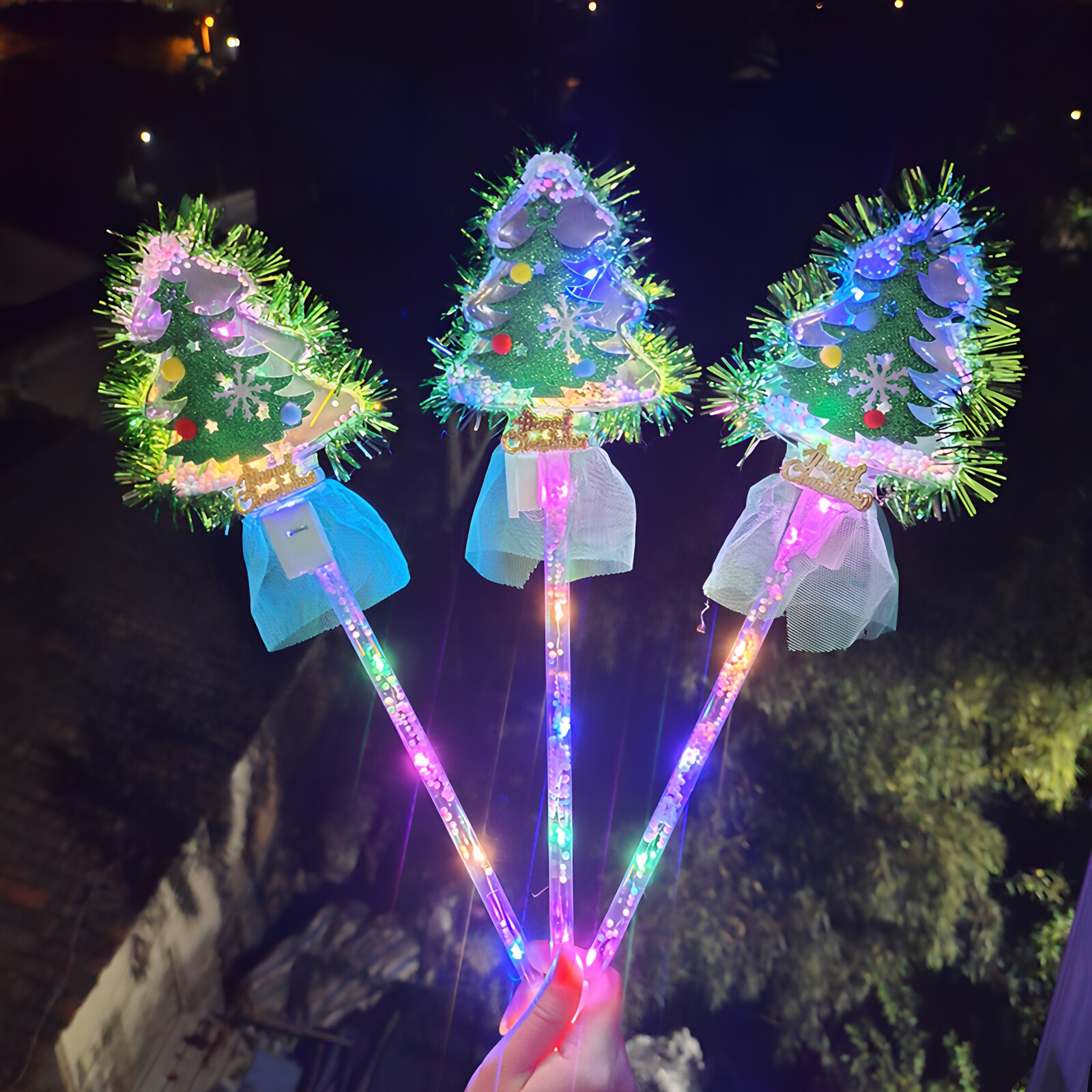 圣诞树发光棒节日气氛闪光棒