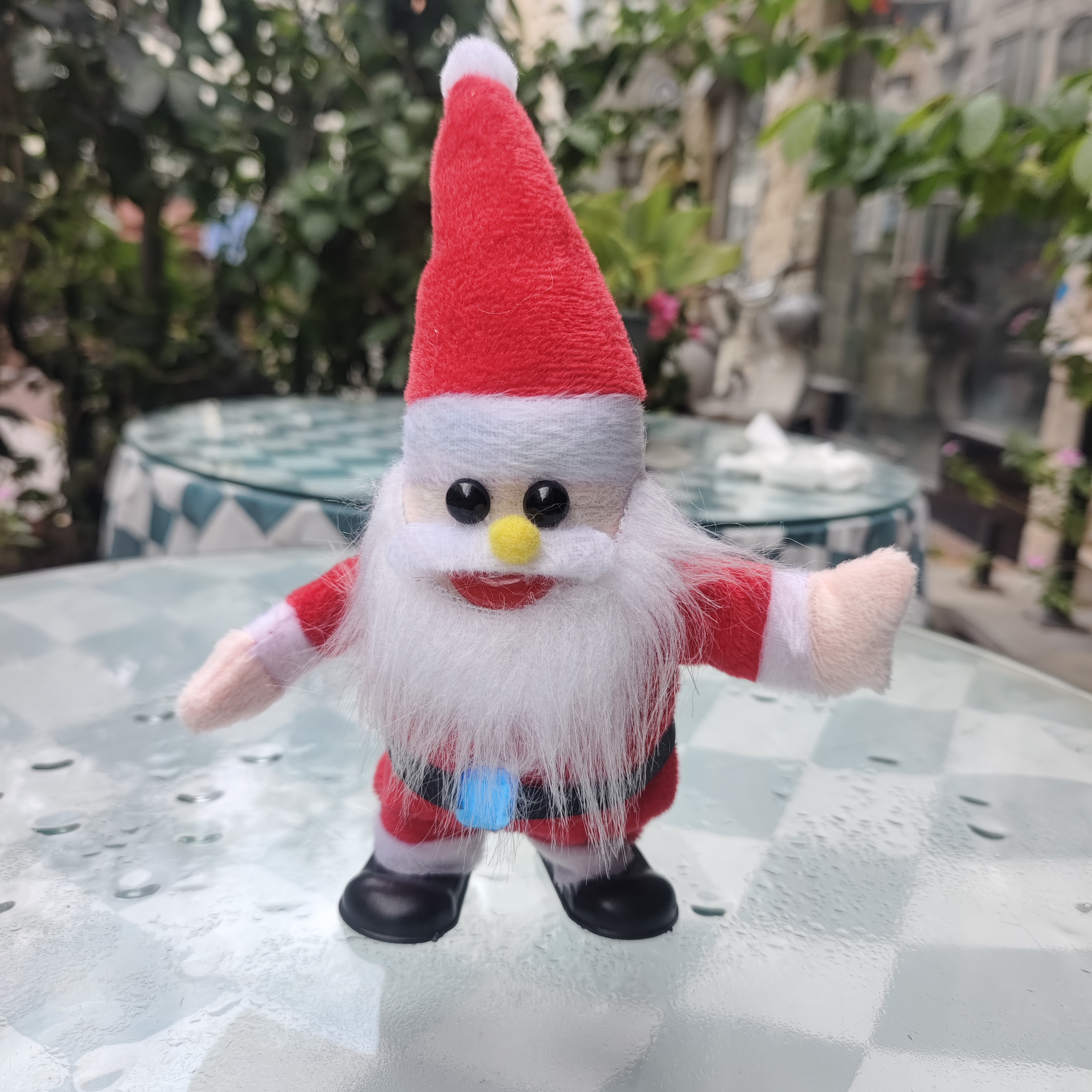 会跑步带音乐电动圣诞老人玩具走路摇摆装饰品摆件儿童节日礼物