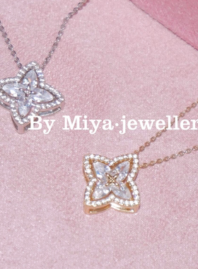 气质鸢尾花千金风 满锆项链