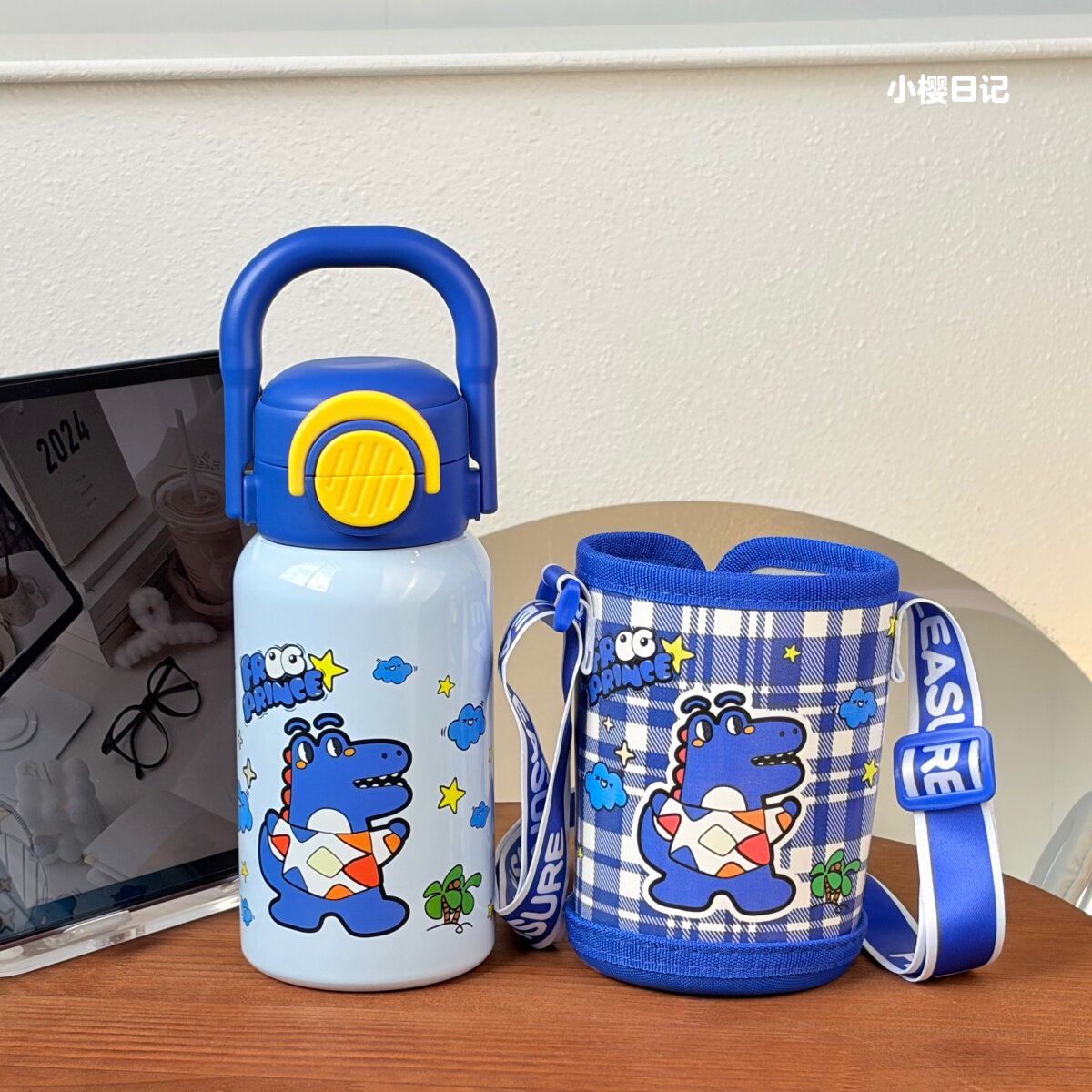 可爱双饮儿童保温杯小学生上学专保冷/保温杯