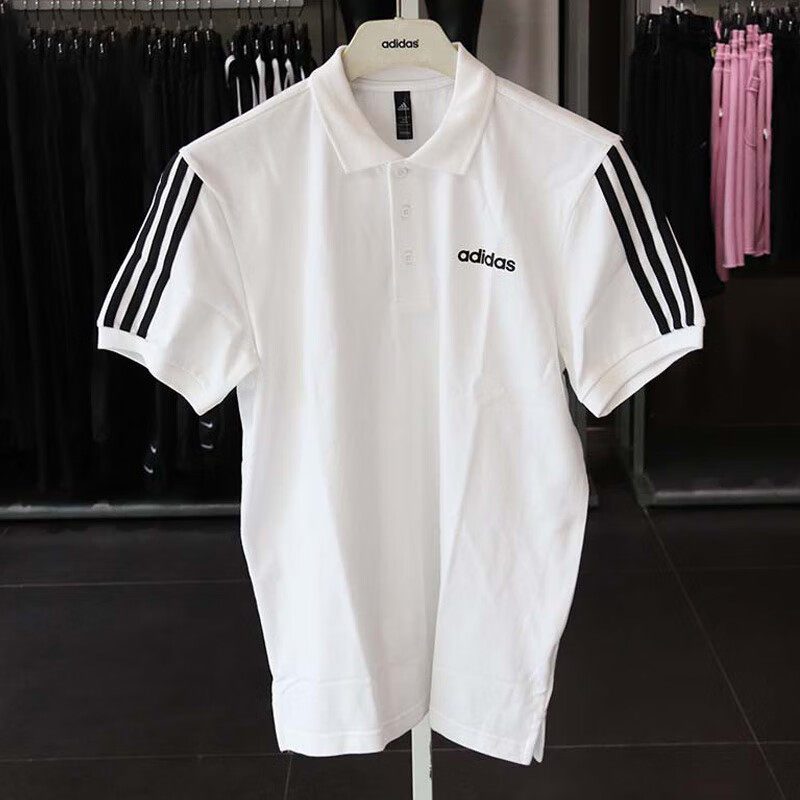阿迪达斯白色短袖男polo衫夏季新款正品棉质翻领宽松上衣大码体恤,运动服/休闲服装,运动T恤,淘宝优惠券,粉丝福利购,淘宝优惠卷