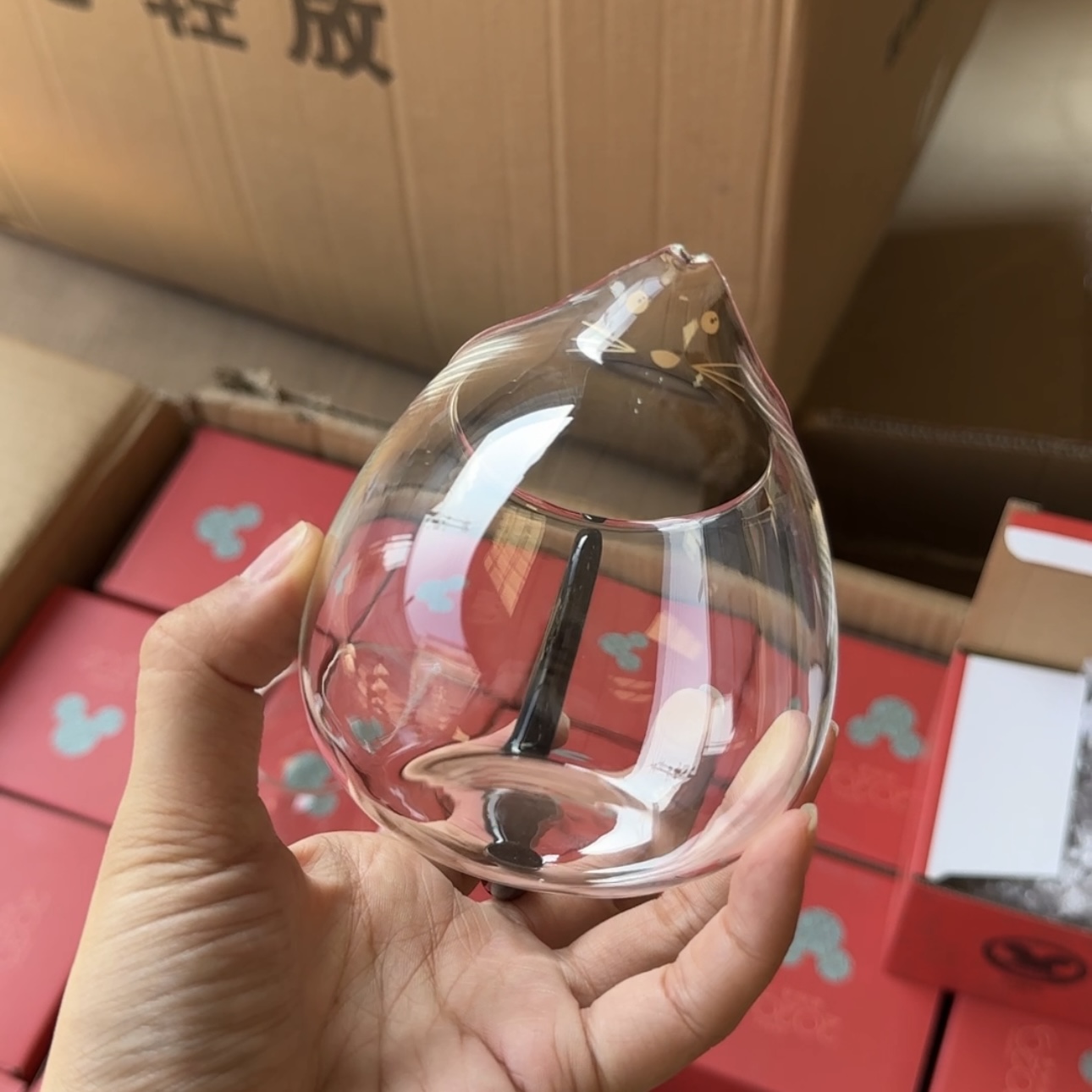 福鼠公道杯耐热高硼硅玻璃带把公杯玻璃茶具分茶器茶海匀杯200ml