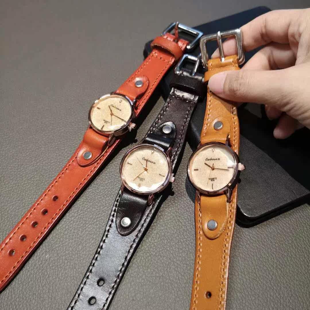 精美新款 复古真皮带女 日韩风欧洲站女士手表石英表简约气质