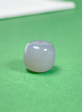 天然和田玉烟紫色老型散珠单颗珠子 青海料紫罗兰多宝手串diy配珠