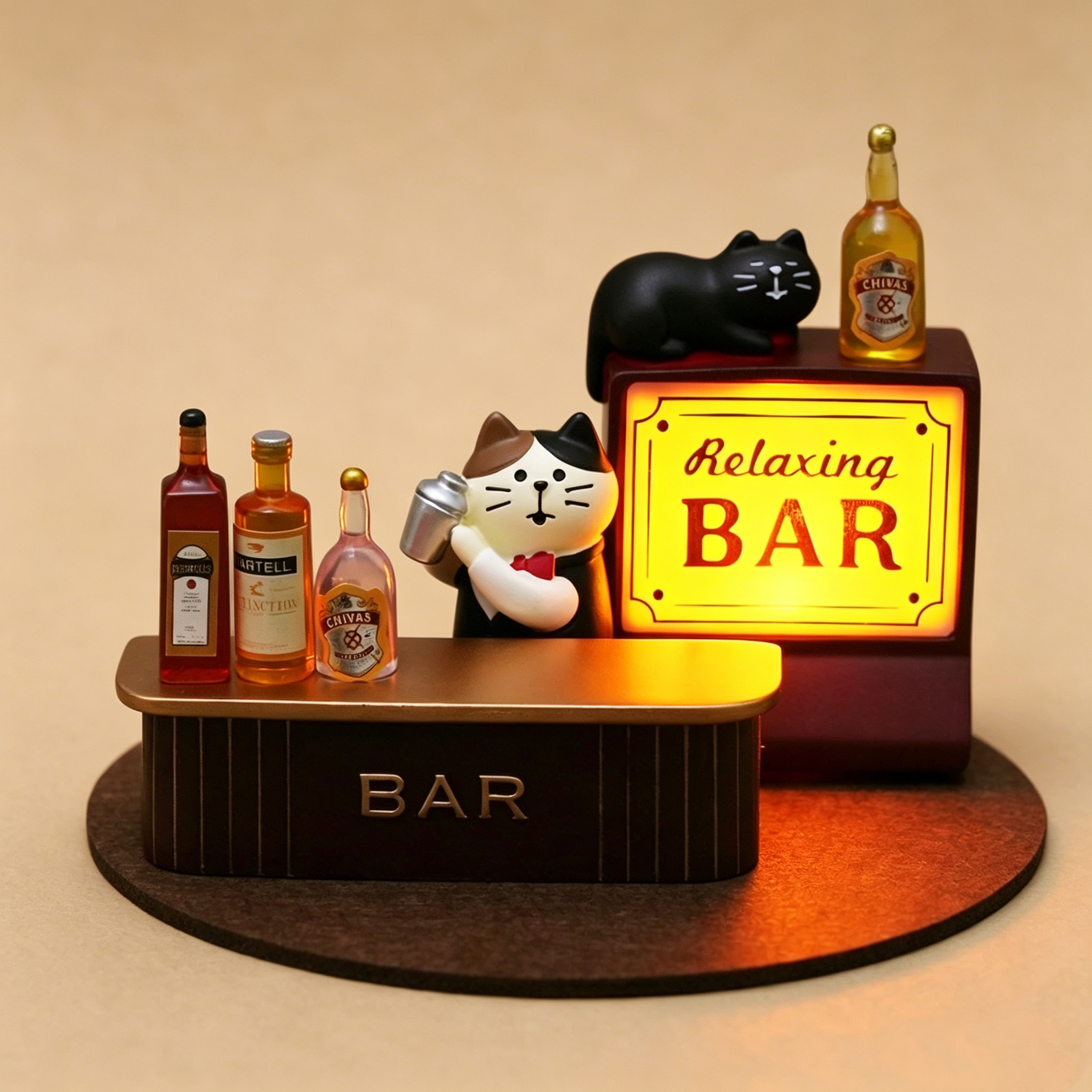 黑猫酒吧调酒师氛围感咖啡店摆件