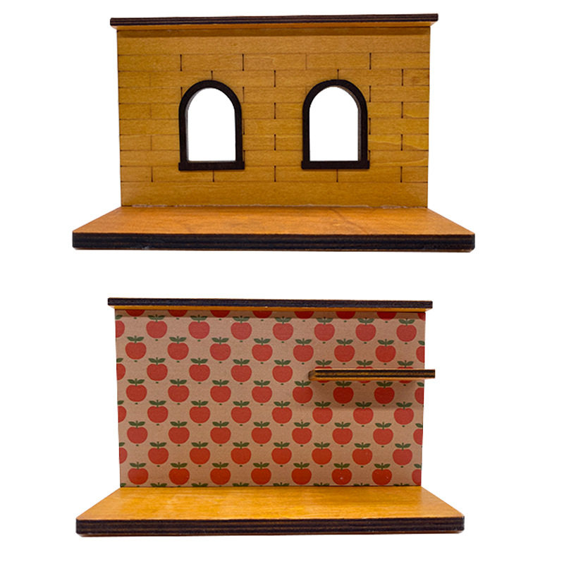 decole微缩面包圣诞货架场景道具