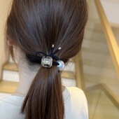 亚克力水晶字母皮筋扎头头绳发圈头饰橡皮筋扎头发高弹力耐用发绳